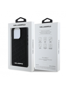 Karl Lagerfeld PU Quilted Pattern Case för iPhone 16 Pro Max Svart