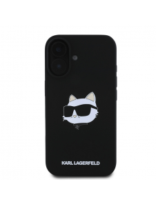 Karl Lagerfeld Liquid Silicone Choupette Head MagSafe Fodral till iPhone 16 Svart