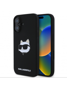 Karl Lagerfeld Liquid Silicone Choupette Head MagSafe Fodral till iPhone 16 Svart