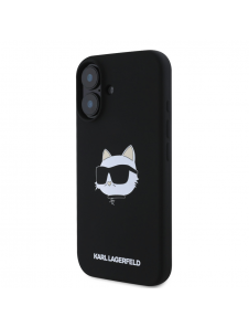 Karl Lagerfeld Liquid Silicone Choupette Head MagSafe Fodral till iPhone 16 Svart