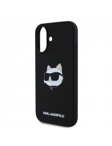 Karl Lagerfeld Liquid Silicone Choupette Head MagSafe Fodral till iPhone 16 Svart