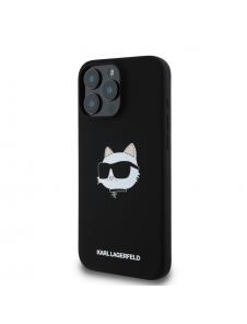 Karl Lagerfeld Liquid Silicone Choupette Head MagSafe Fodral för iPhone 16 Pro Svart