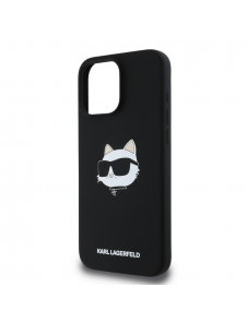 Karl Lagerfeld Liquid Silicone Choupette Head MagSafe Fodral för iPhone 16 Pro Svart