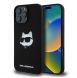Karl Lagerfeld Liquid Silicone Choupette Head MagSafe Fodral för iPhone 16 Pro Max Svart