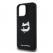 Karl Lagerfeld Liquid Silicone Choupette Head MagSafe Fodral för iPhone 16 Pro Max Svart