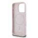Karl Lagerfeld flytande silikon Karl och Choupette MagSafe-fodral till iPhone 16 Pro Pink