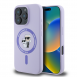 Karl Lagerfeld flytande silikon Karl och Choupette MagSafe-fodral till iPhone 16 Pro Lila