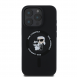 Karl Lagerfeld Flytande Silikon Karl och Choupette MagSafe Fodral till iPhone 16 Pro Max Svart