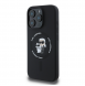 Karl Lagerfeld Flytande Silikon Karl och Choupette MagSafe Fodral till iPhone 16 Pro Max Svart