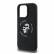 Karl Lagerfeld Flytande Silikon Karl och Choupette MagSafe Fodral till iPhone 16 Pro Max Svart