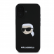 Karl Lagerfeld Flytande Silikon Karl Head MagSafe Fodral till iPhone 16 Svart