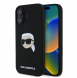 Karl Lagerfeld Flytande Silikon Karl Head MagSafe Fodral till iPhone 16 Svart