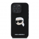 Karl Lagerfeld Flytande Silikon Karl Head MagSafe Fodral till iPhone 16 Pro Svart