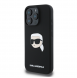 Karl Lagerfeld Flytande Silikon Karl Head MagSafe Fodral till iPhone 16 Pro Svart