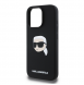 Karl Lagerfeld Flytande Silikon Karl Head MagSafe Fodral till iPhone 16 Pro Svart