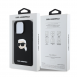 Karl Lagerfeld Flytande Silikon Karl Head MagSafe Fodral till iPhone 16 Pro Max Svart