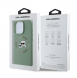 Karl Lagerfeld flytande silikon K&CH Heads MagSafe-fodral till iPhone 16 Pro Kaki