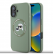 Karl Lagerfeld flytande silikon K&CH Heads MagSafe-fodral till iPhone 16 Kaki