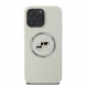 Karl Lagerfeld flytande silikon K&CH Heads MagSafe-fodral för iPhone 16 Pro Max Beige