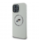 Karl Lagerfeld flytande silikon K&CH Heads MagSafe-fodral för iPhone 16 Pro Max Beige