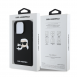 Karl Lagerfeld flytande silikon Double Heads MagSafe-fodral för iPhone 16 Pro Svart