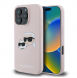 Karl Lagerfeld flytande silikon Double Heads MagSafe-fodral för iPhone 16 Pro Max Rosa