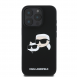 Karl Lagerfeld Flytande Silikon Double Heads MagSafe Fodral för iPhone 16 Pro Max Svart