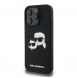 Karl Lagerfeld Flytande Silikon Double Heads MagSafe Fodral för iPhone 16 Pro Max Svart