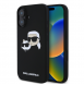 Karl Lagerfeld Flytande Silikon Double Heads MagSafe Fodral för iPhone 16 Plus Svart