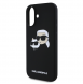 Karl Lagerfeld Flytande Silikon Double Heads MagSafe Fodral för iPhone 16 Plus Svart