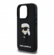 Karl Lagerfeld 3D Gummi Ikonik Fodral för iPhone 16 Pro Svart