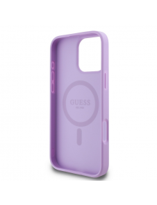 Guess Saffiano Peony Stamp MagSafe Fodral till iPhone 16 Pro Max Lila