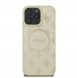 Guess Saffiano Peony Stamp MagSafe Fodral till iPhone 16 Pro Max Gold