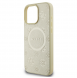 Guess Saffiano Peony Stamp MagSafe Fodral till iPhone 16 Pro Max Gold
