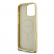 Guess Saffiano Peony Stamp MagSafe Fodral till iPhone 16 Pro Gold