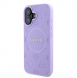 Guess Saffiano Peony Stamp MagSafe Fodral till iPhone 16 Lila