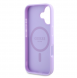 Guess Saffiano Peony Stamp MagSafe Fodral till iPhone 16 Lila