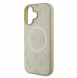 Guess Saffiano Peony Stamp MagSafe Fodral till iPhone 16 Gold