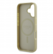 Guess Saffiano Peony Stamp MagSafe Fodral till iPhone 16 Gold