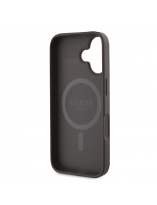 Guess PU Leather 4G Colored Ring MagSafe Fodral till iPhone 16 Brun