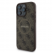 Guess PU Leather 4G Colored Ring MagSafe Fodral för iPhone 16 Pro Brown