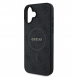 Guess PU Leather 4G Colored Ring MagSafe Fodral för iPhone 16 Plus Svart