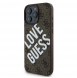Guess PU Leather 4G Big Love Logo MagSafe Fodral för iPhone 16 Pro Brun