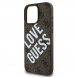 Guess PU Leather 4G Big Love Logo MagSafe Fodral för iPhone 16 Pro Brun