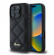 Guess PU Läder Quilted Case för iPhone 16 Pro Max Svart