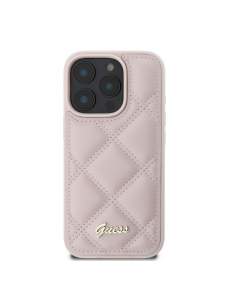 Guess PU Läder Quilted Case för iPhone 16 Pro Max Rosa