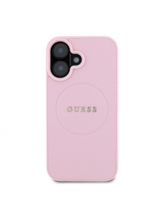 Guess PU Grained Classic Logo MagSafe Fodral för iPhone 16 Rosa