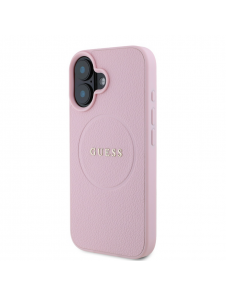 Guess PU Grained Classic Logo MagSafe Fodral för iPhone 16 Rosa
