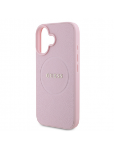 Guess PU Grained Classic Logo MagSafe Fodral för iPhone 16 Rosa