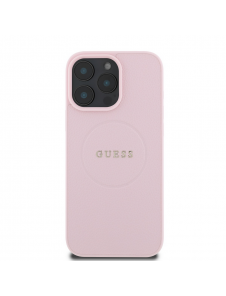 Guess PU Grained Classic Logo MagSafe Fodral för iPhone 16 Pro Max Rosa